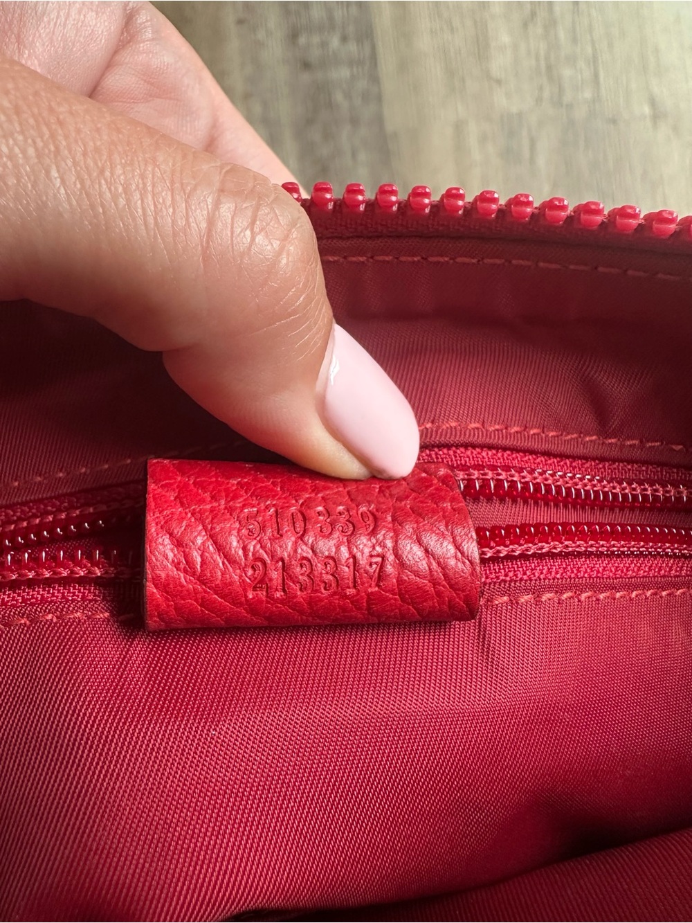 Gucci Red Monogram Small Crossbody Bag - Picture 11 of 13